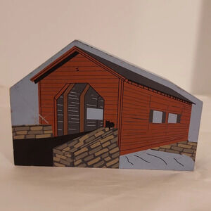 Vintage 1997 The Cat's Meow Baker Park Covered Bridge Maryland Shelf Sitter